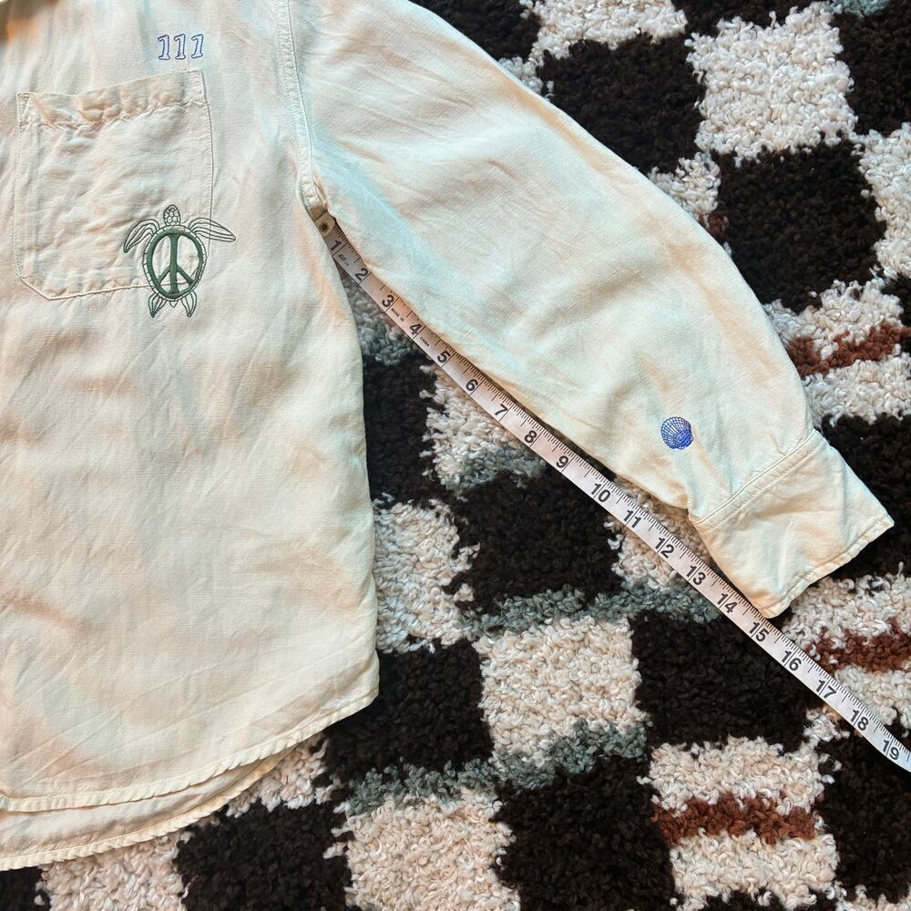 Spiritual Gangster Beaudry Linen Button Down Shirt Cream Embroidered Boho Size S - Picture 5 of 8